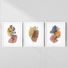 Abstract Botanical Wall Frame Set of 3 | AiyaanBD