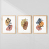 Abstract Botanical Wall Frame Set of 3 | AiyaanBD