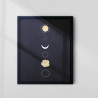 Celestial Moon Phase Wall Frame | Modern Abstract Wall Art | AiyaanBD