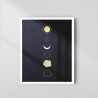 Celestial Moon Phase Wall Frame | Modern Abstract Wall Art | AiyaanBD
