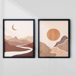 Ayatul Kursi & Saiyedul Istegfar Wall Art Set – Arabic & Bangla | Floral Islamic Design | Fiber Frame Décor