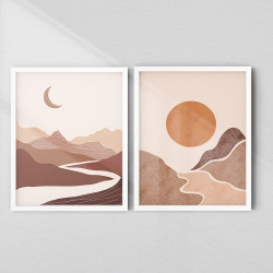 Ayatul Kursi & Saiyedul Istegfar Wall Art Set – Arabic & Bangla | Floral Islamic Design | Fiber Frame Décor