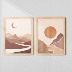 Ayatul Kursi & Saiyedul Istegfar Wall Art Set – Arabic & Bangla | Floral Islamic Design | Fiber Frame Décor