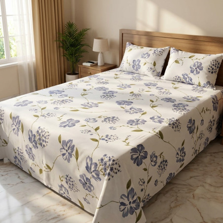Buy Premium Perennial Blossom Floral Cotton Bedsheet Set | AiyaanBD