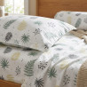 Buy Premium Fern & Leaf White Cotton Bedsheet Set | AiyaanBD