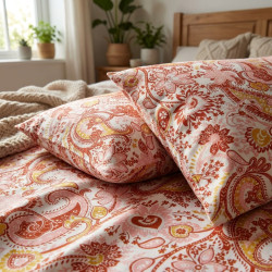 Buy Premium Heritage Paisley Floral Percale Cotton Bedsheet Set | AiyaanBD