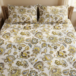 Buy Premium Vintage Royal Floral Cotton Bedsheet Set | AiyaanBD