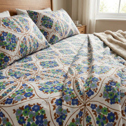 Buy Premium Lattice Floral Cotton Bedsheet Set | AiyaanBD