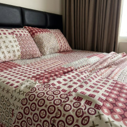Buy Premium Geometric Pattern Percale Soft Cotton Bedsheet Set | AiyaanBD