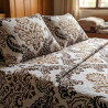 Buy Premium Royal Damask Satin Cotton Bedsheet Set | AiyaanBD