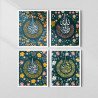 Surah Ikhlas Floral Wall Art Set | 4-Piece Islamic Calligraphy | Aiyaan BD