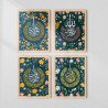 Surah Ikhlas Floral Wall Art Set | 4-Piece Islamic Calligraphy | Aiyaan BD