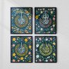 Surah Ikhlas Floral Wall Art Set | 4-Piece Islamic Calligraphy | Aiyaan BD