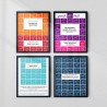 99 Names of Allah Wall Art | 4 Piece Set | Aiyaan BD