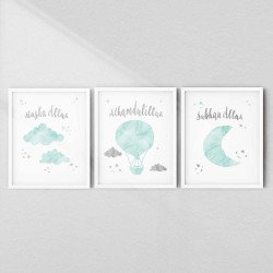 3 Pis Islamic Verse Wall Art Set | Aiyaan BD