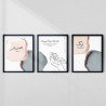 3pcs Islamic Wall Frame – Sabr, Dua & Tawakkul | Modern Muslim Decor