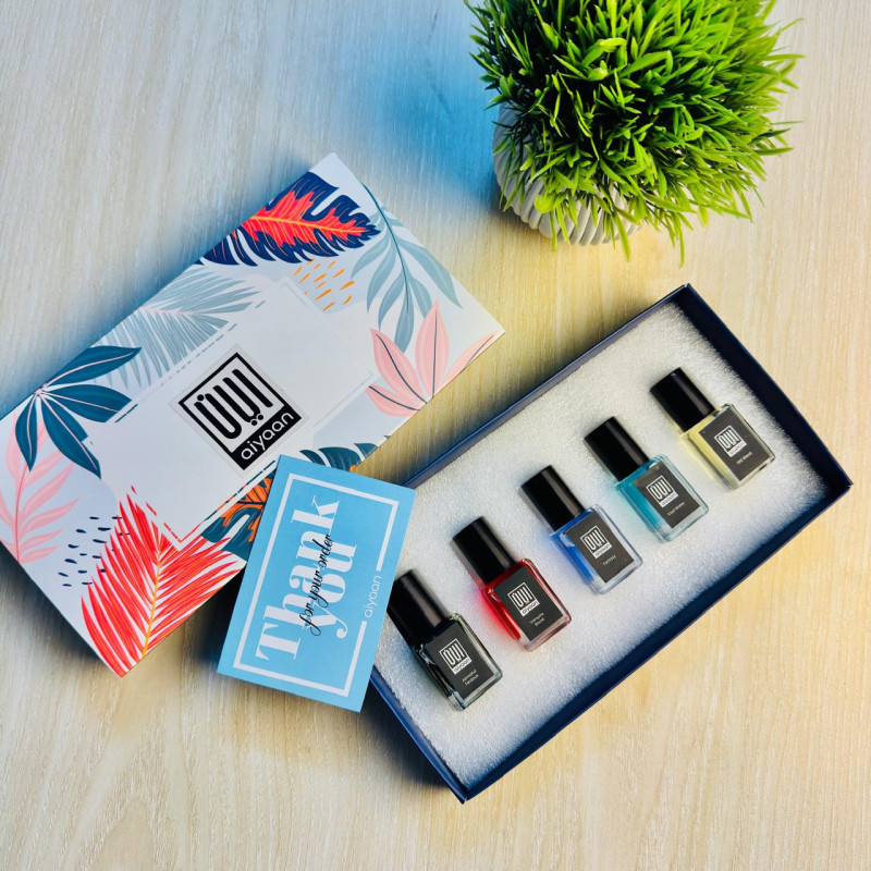 Aiyaan Assorted Perfume Oil Set – Pack of 5 x 6ml | Alcohol-Free Fragrances