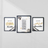 Bismillah & Alhamdulillah,ayatul Kursi, Dhikr Frame Set – Islamic Calligraphy Wall Art