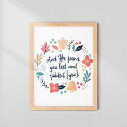 Surah Ad-Duha Guidance Wall Art | Modern Islamic Decor | Aiyaan