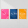 Bismillah InshaAllah Alhamdulillah Frame Set | Modern Islamic Decor | Aiyaan